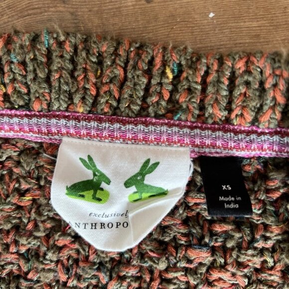 Anthropologie Monstera Puff-Sleeve Cardigan Wendy Wurtzburger Marcella Violini - Picture 13 of 13